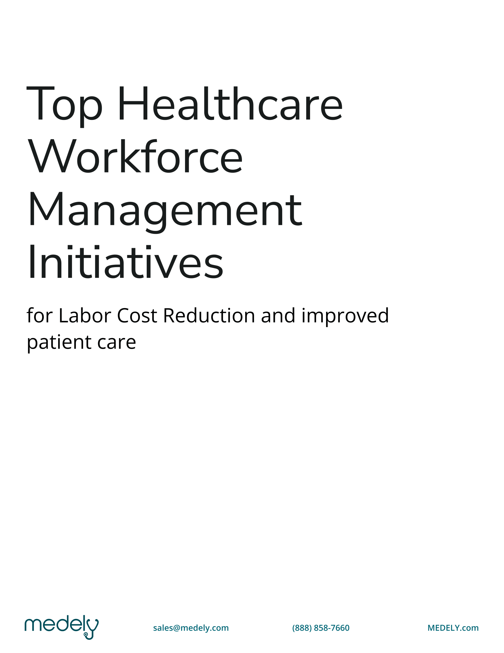 Top Healthcare Workforce Management Initiatives for Labor Cost ...